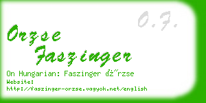 orzse faszinger business card